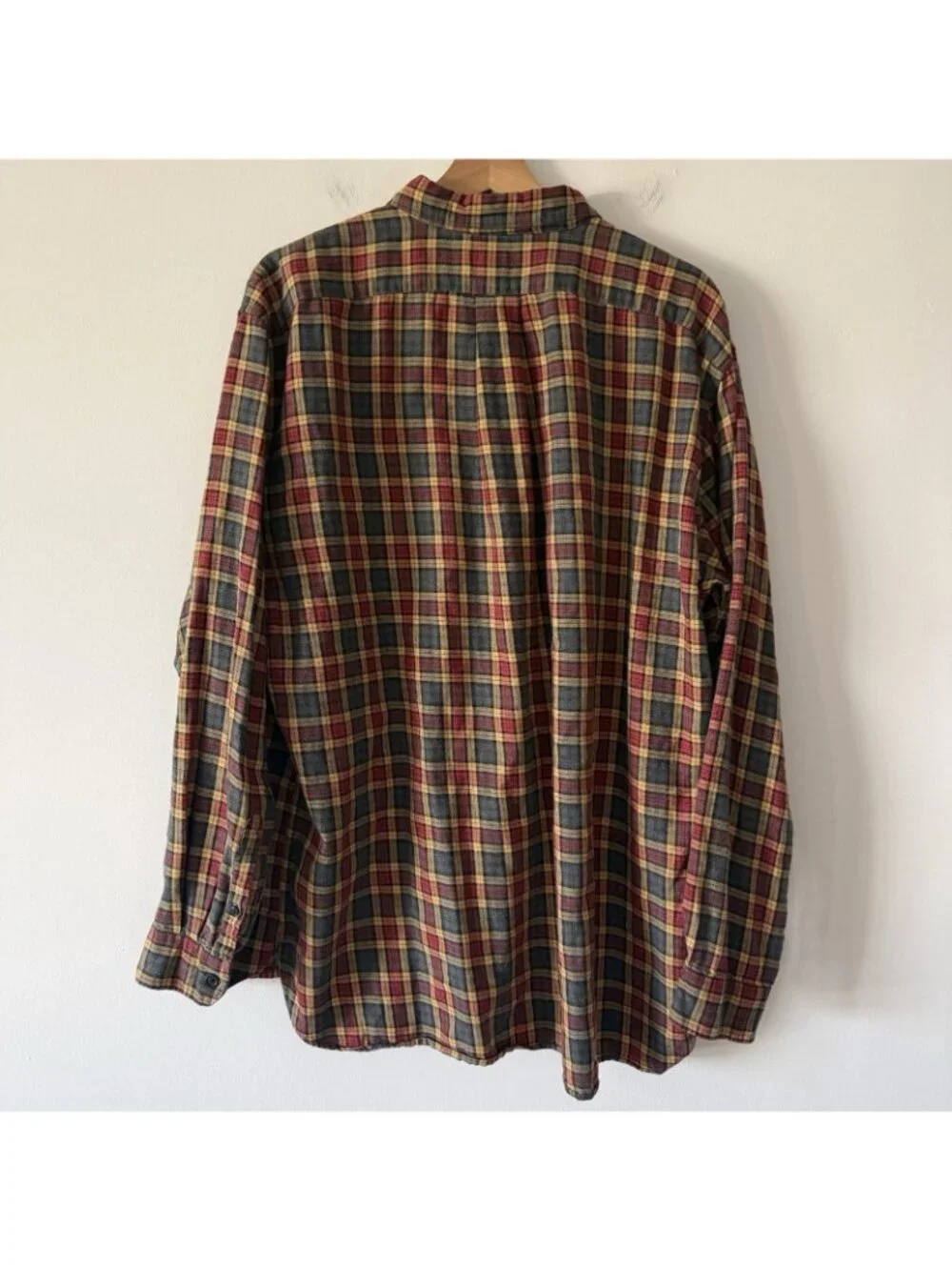 VTG J Crew Long Sleeve Shirt Mens Sz Large Oarsman Plaid Button Down 100% Cotton